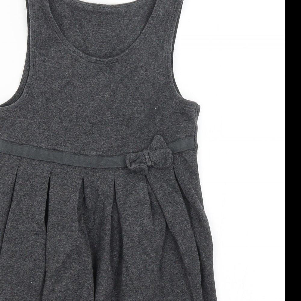 M&S Girls Grey   Fit & Flare  Size 6-7 Years