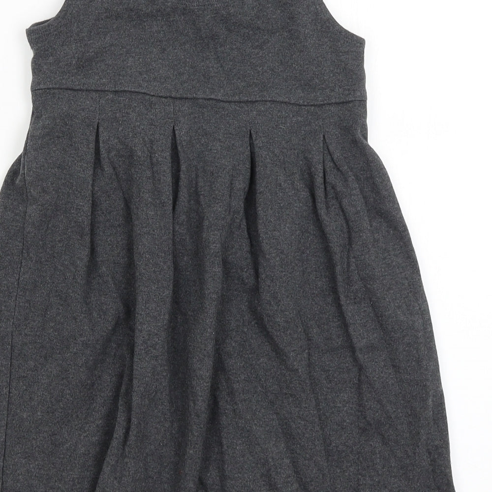 M&S Girls Grey   Fit & Flare  Size 6-7 Years