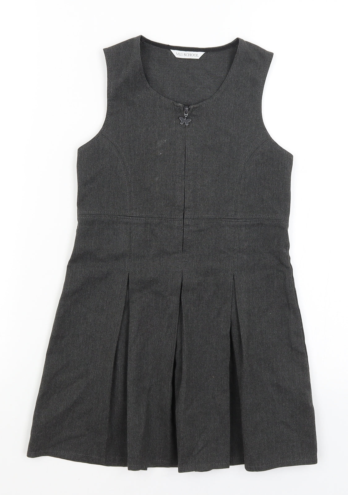 M&S Girls Grey   Fit & Flare  Size 5-6 Years