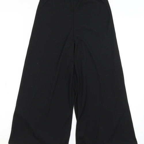 Boohoo Womens Black   Cropped Trousers Size 8 L20 in