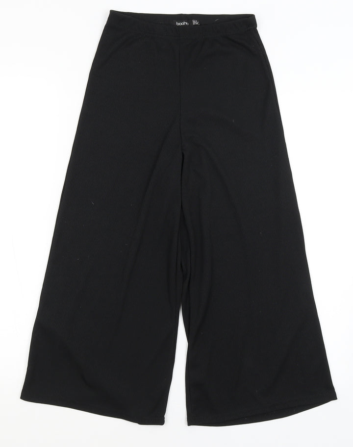 Boohoo Womens Black   Cropped Trousers Size 8 L20 in