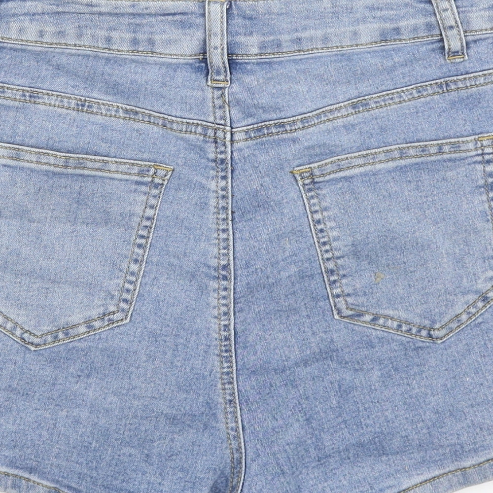 Pretty Little Thing Womens Blue   Mom Shorts Size 8