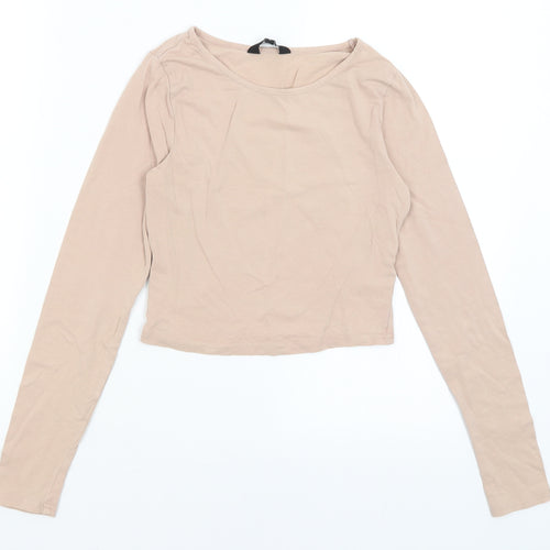 New Look Womens Pink   Cropped T-Shirt Size 8