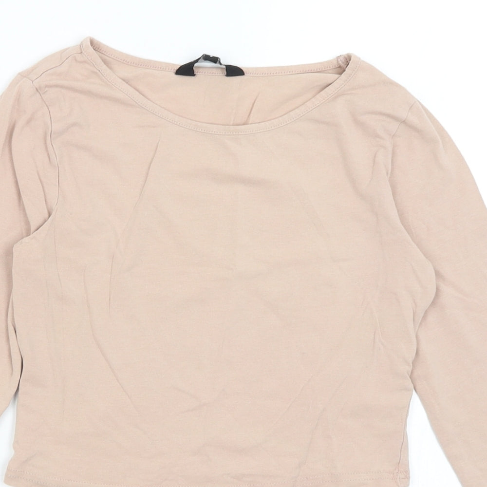 New Look Womens Pink   Cropped T-Shirt Size 8