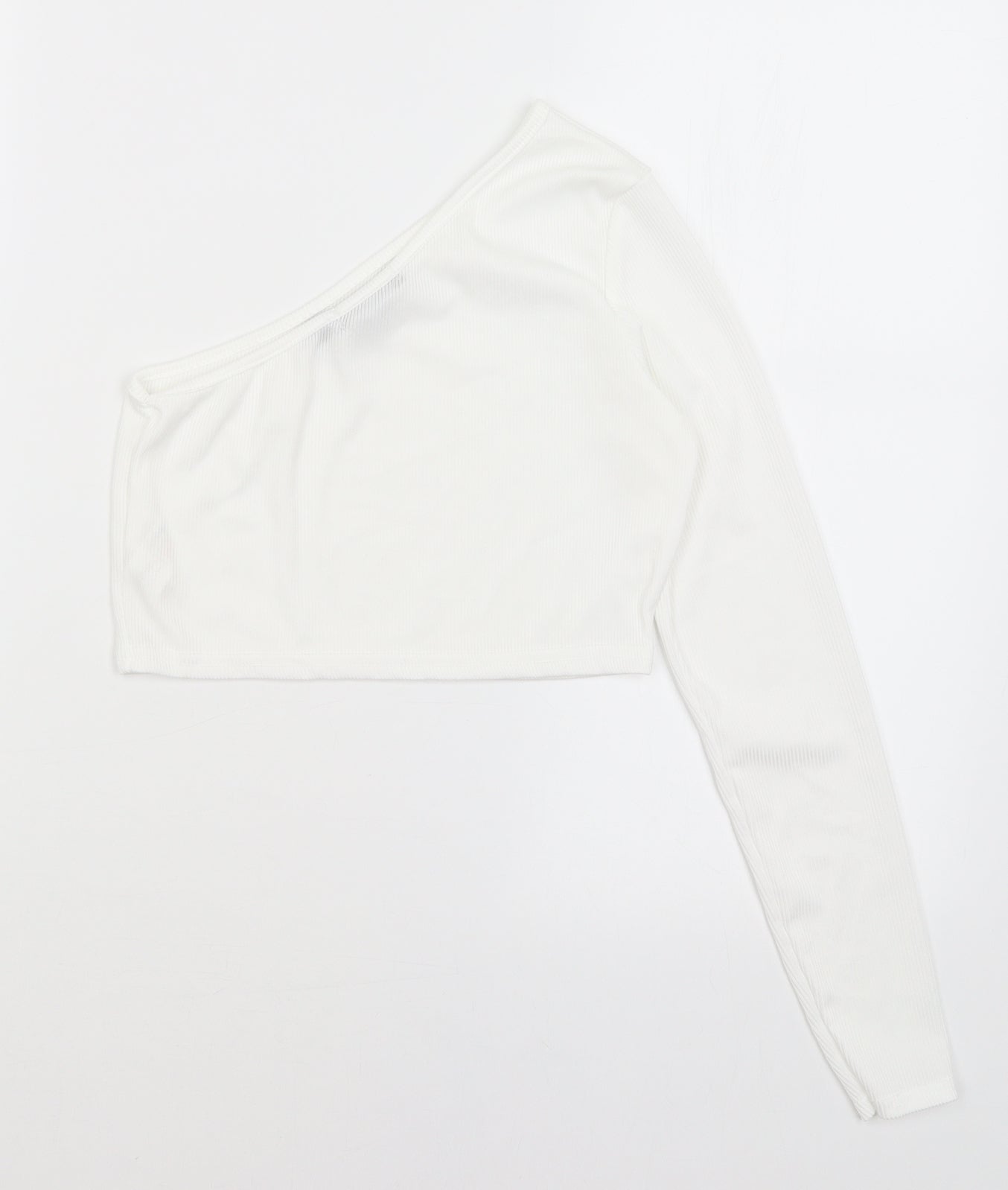 Boohoo Womens White   Cropped T-Shirt Size 8