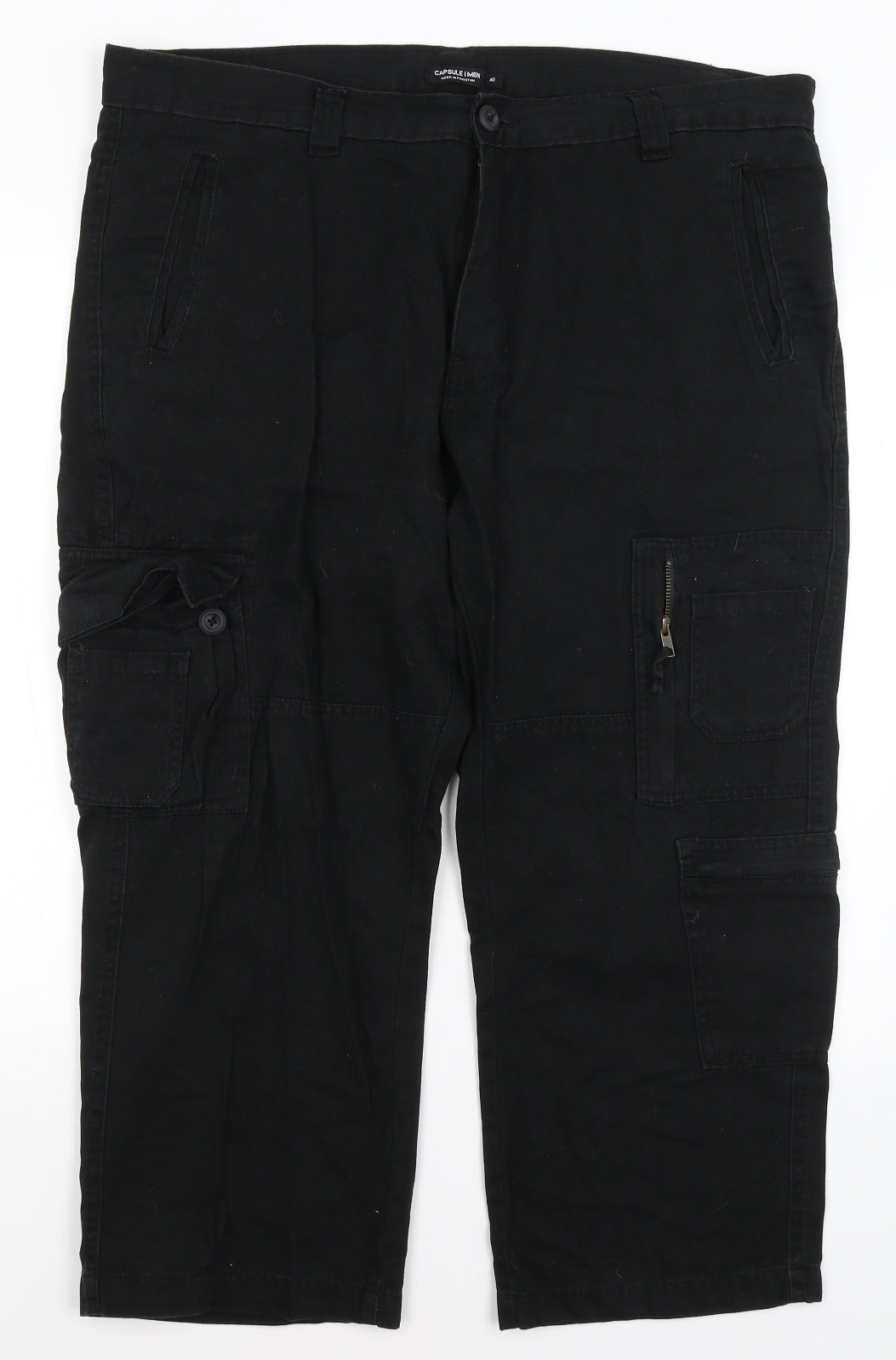Capsule Mens Black   Carpenter Trousers Size 40 in L25 in