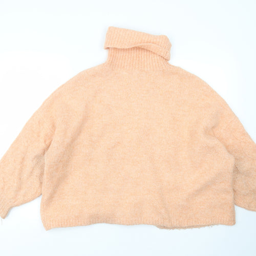 Stradivarius Womens Orange  Knit Pullover Jumper Size M