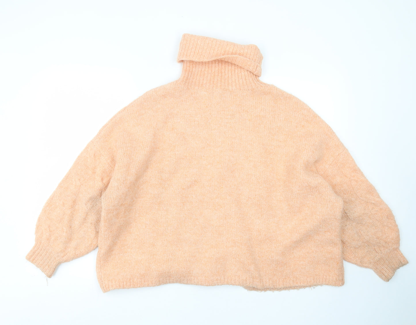 Stradivarius Womens Orange  Knit Pullover Jumper Size M
