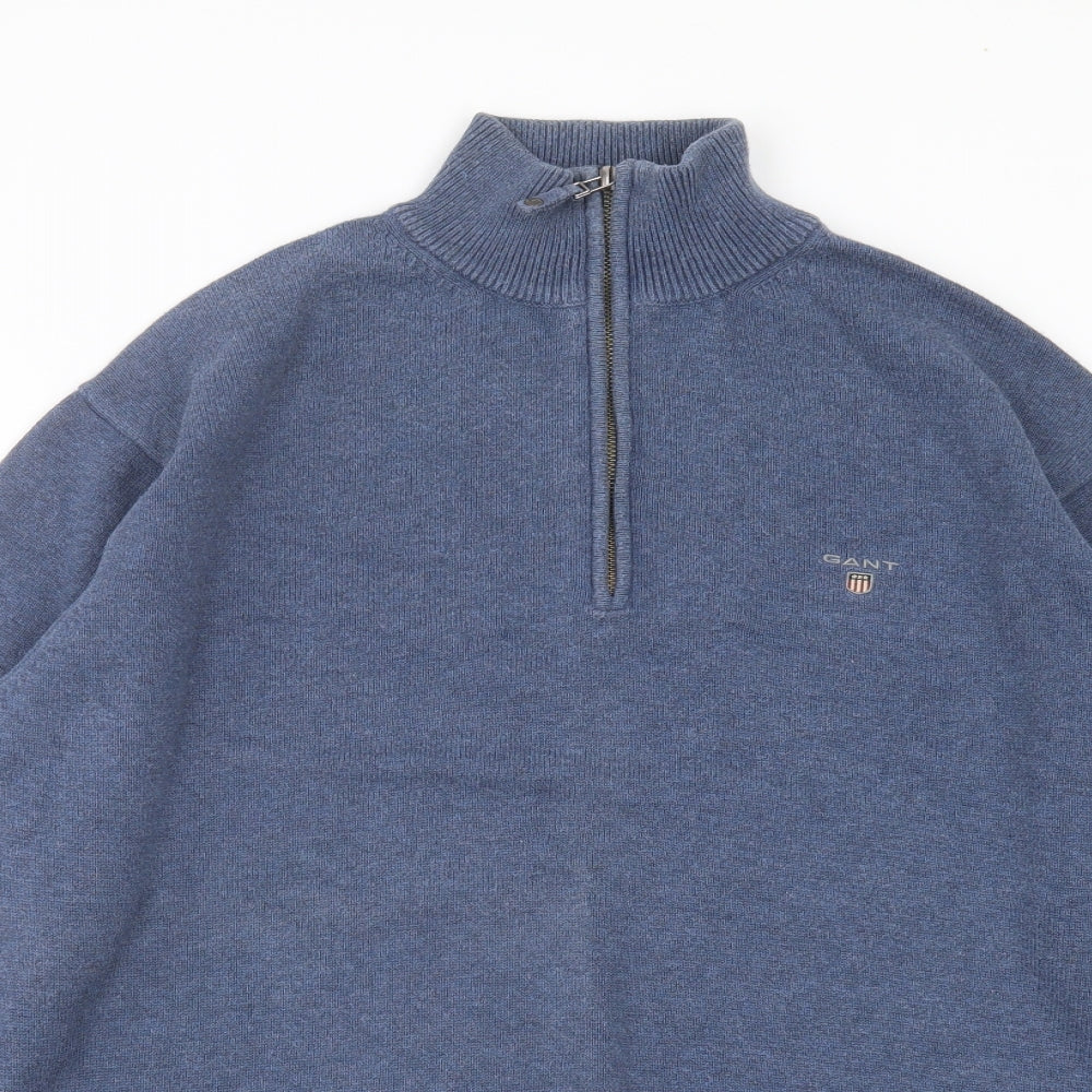 GANT Mens Blue  Knit Pullover Jumper Size XL