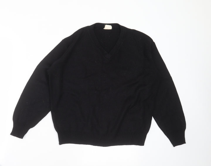 Preworn Womens Black Knit Pullover Jumper Size 18