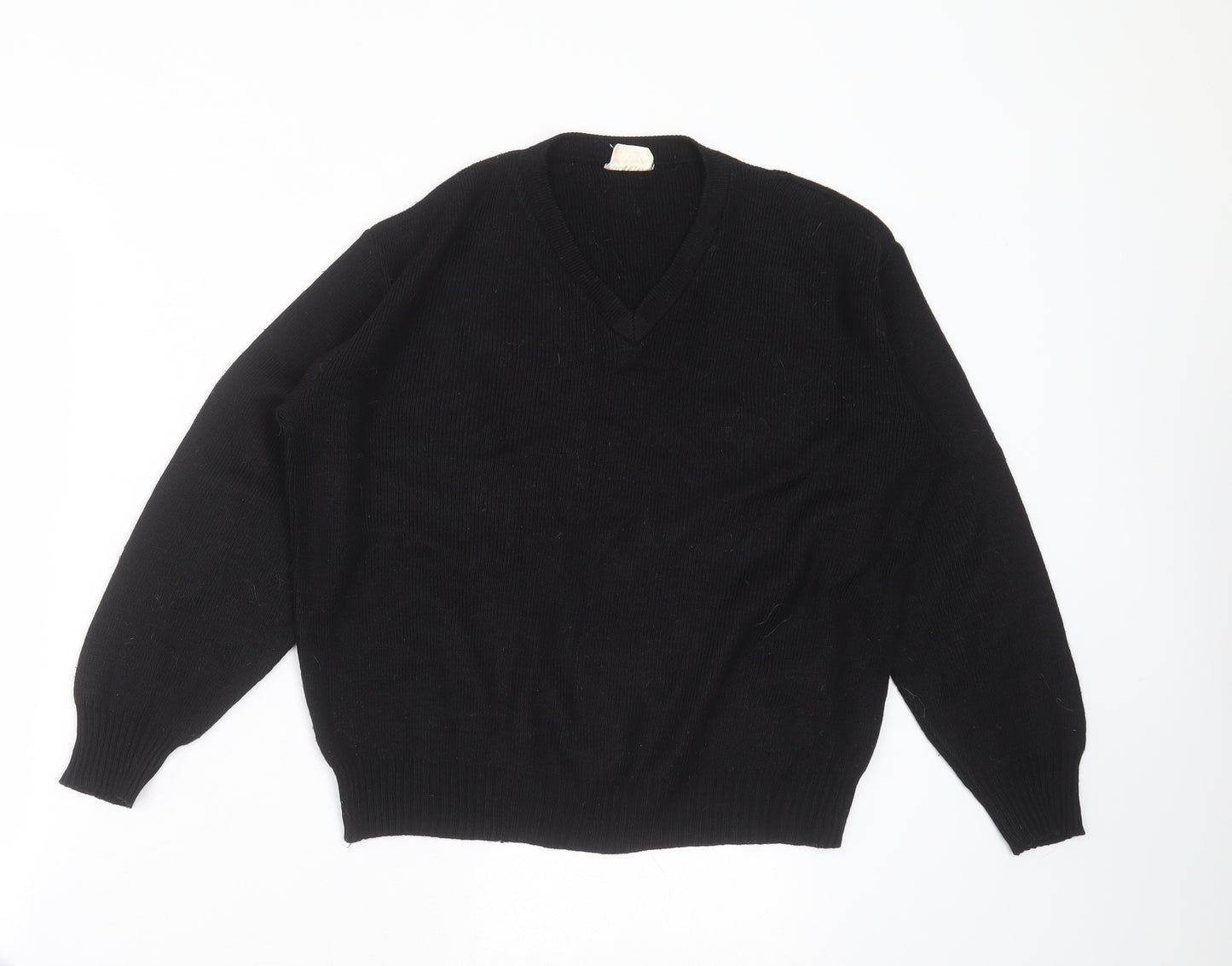 Preworn Womens Black  Knit Pullover Jumper Size 18