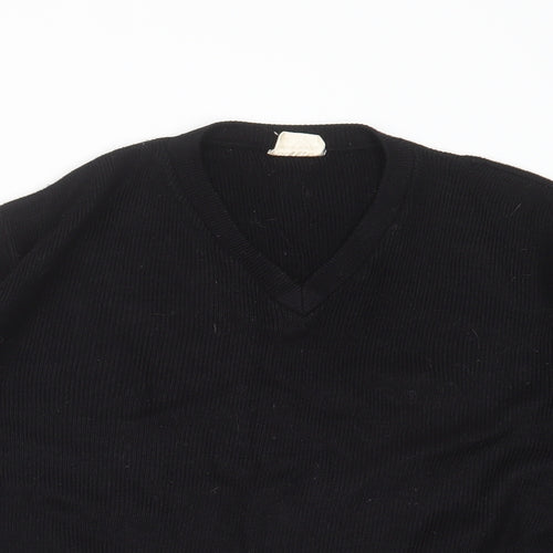 Preworn Womens Black  Knit Pullover Jumper Size 18