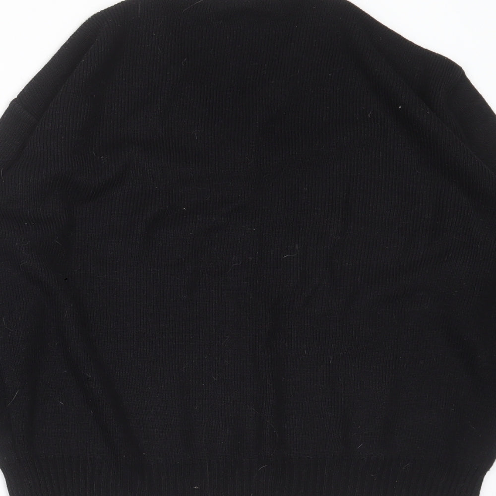 Preworn Womens Black  Knit Pullover Jumper Size 18