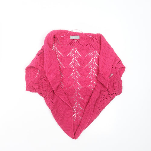 Marks and Spencer Womens Pink Geometric Knit Shrug Jumper Size M