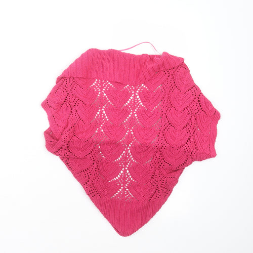 Marks and Spencer Womens Pink Geometric Knit Shrug Jumper Size M
