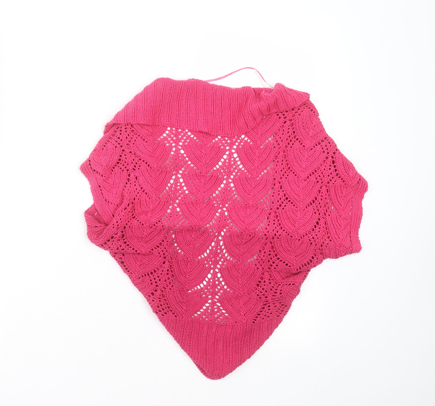 Marks and Spencer Womens Pink Geometric Knit Shrug Jumper Size M