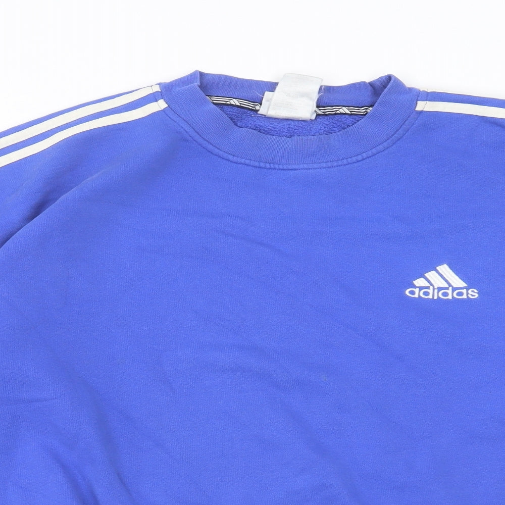 adidas Mens Blue   Pullover Sweatshirt Size L