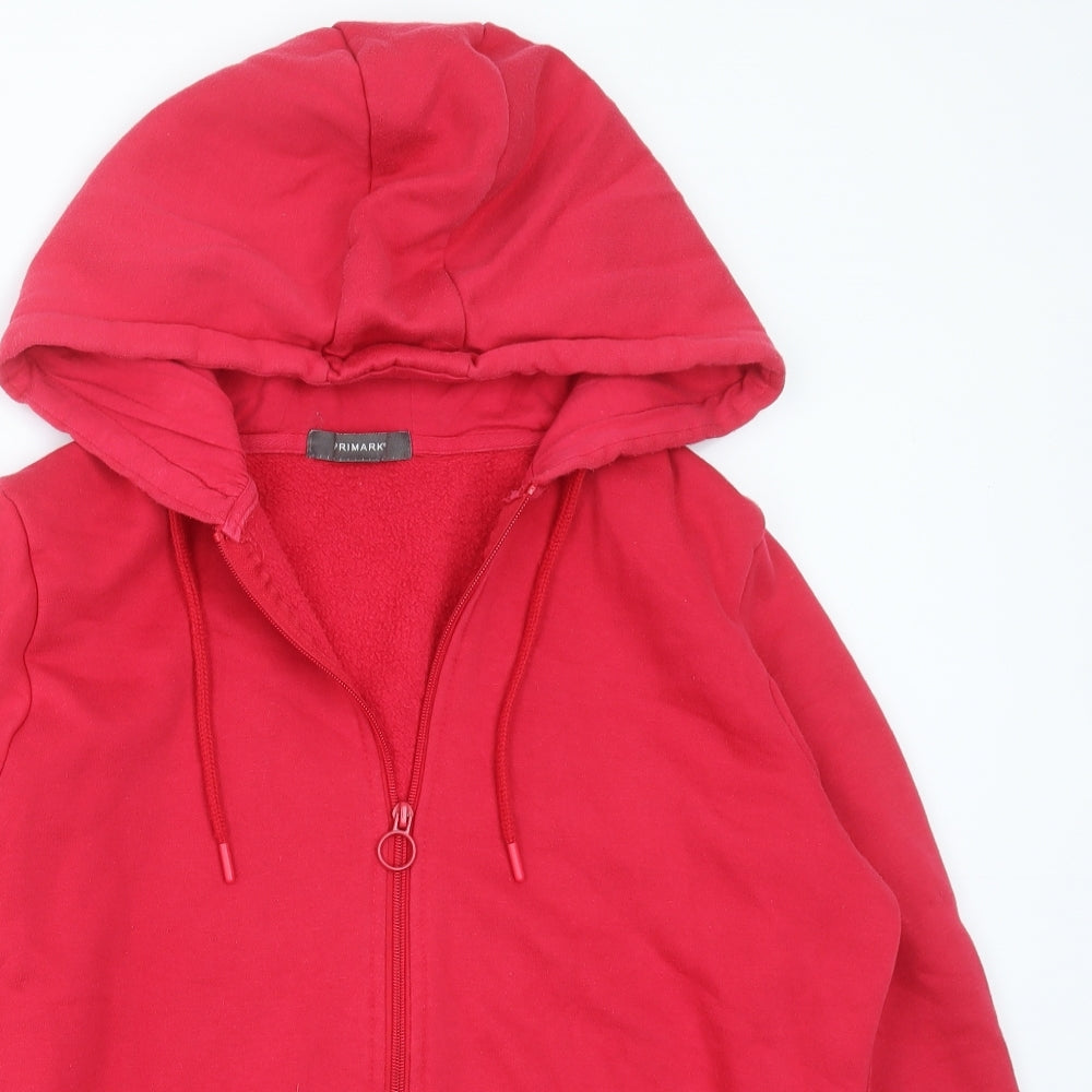 Primark Womens Pink   Full Zip Hoodie Size M