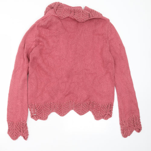 Marks and Spencer Womens Pink  Knit Cardigan Jumper Size 18