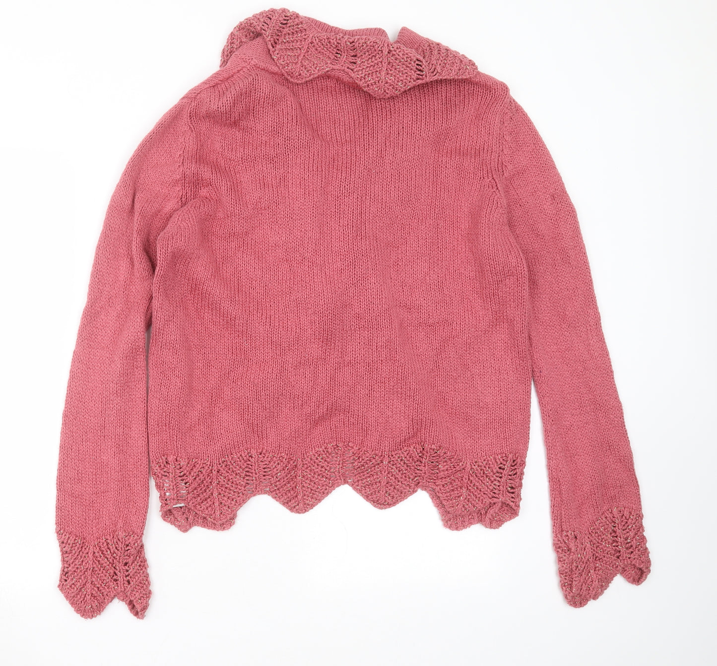 Marks and Spencer Womens Pink  Knit Cardigan Jumper Size 18