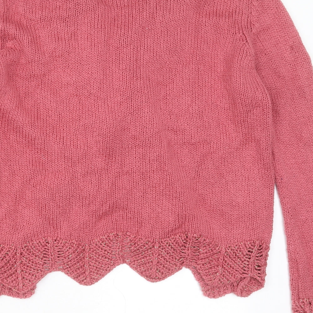 Marks and Spencer Womens Pink  Knit Cardigan Jumper Size 18