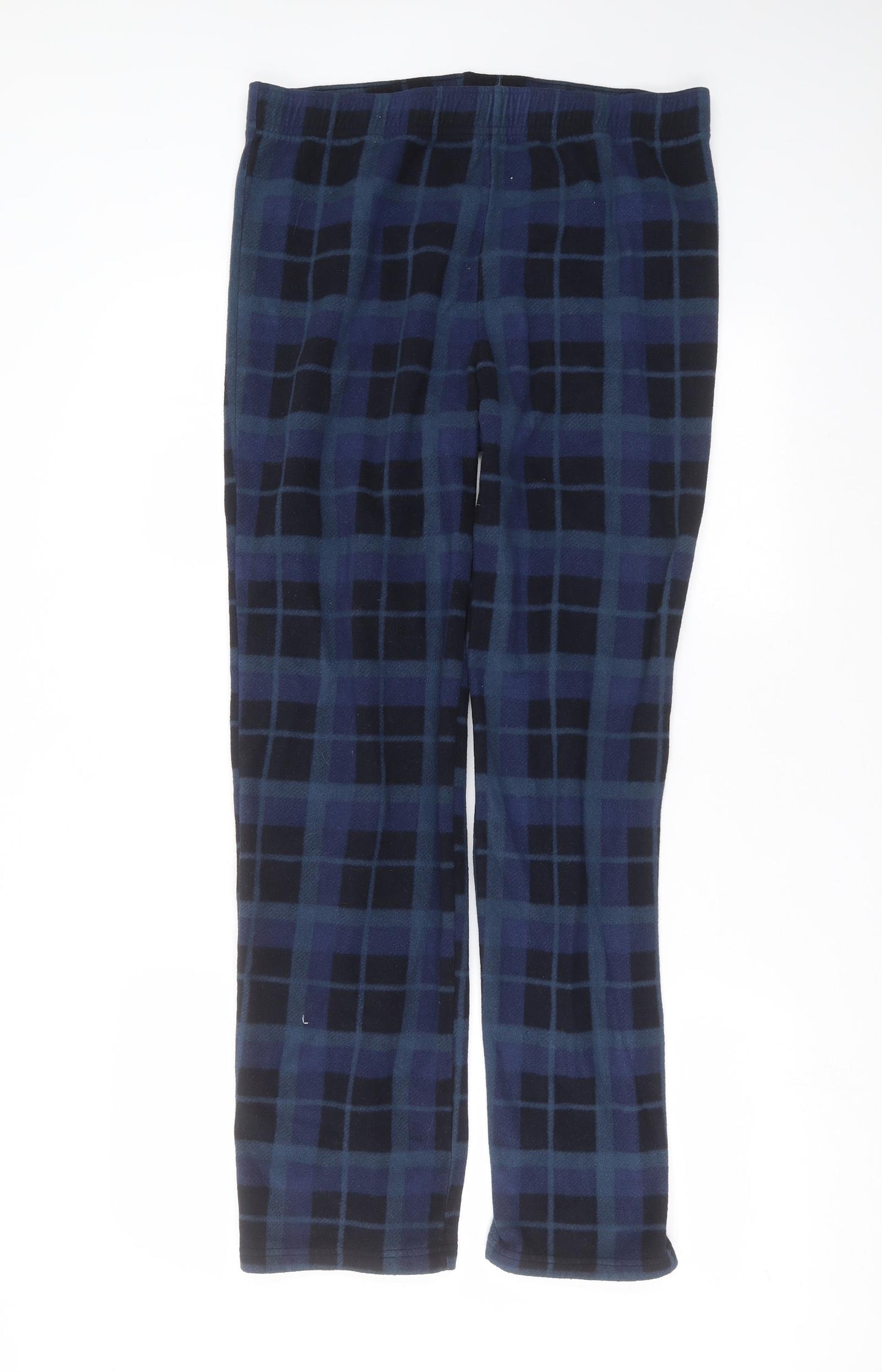 Marks and Spencer Mens Blue Check   Pyjama Pants Size L