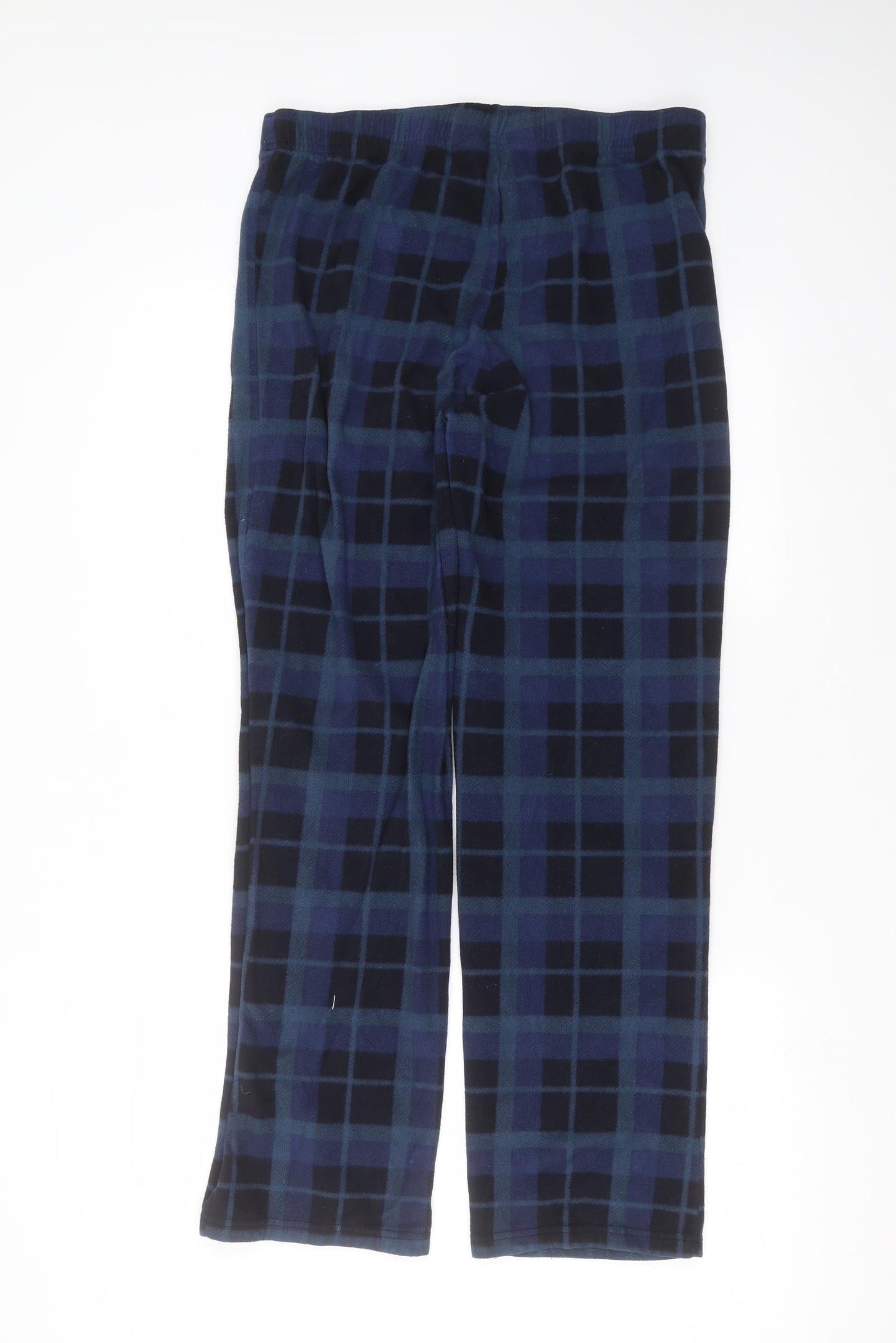 Marks and Spencer Mens Blue Check   Pyjama Pants Size L