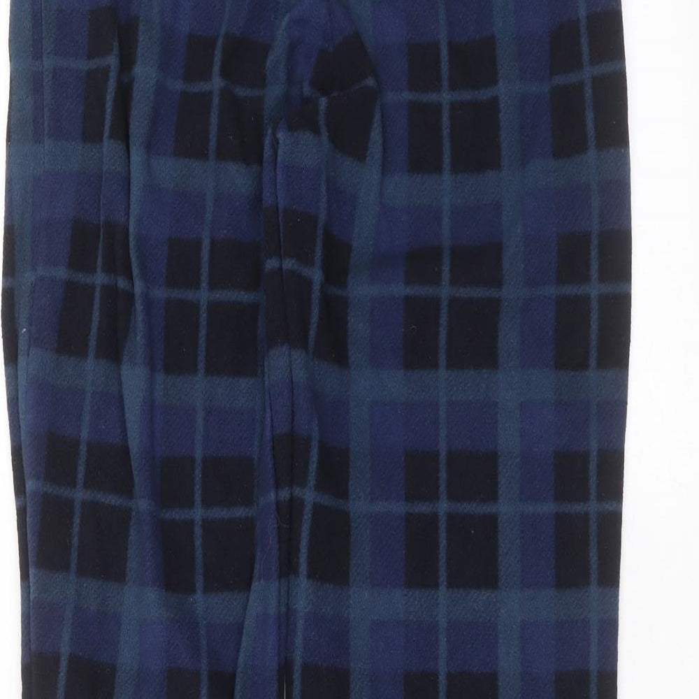 Marks and Spencer Mens Blue Check   Pyjama Pants Size L