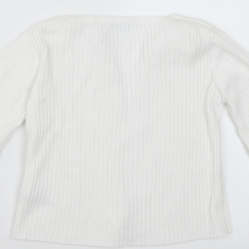 NEXT Girls White   Cardigan Jumper Size 10 Years