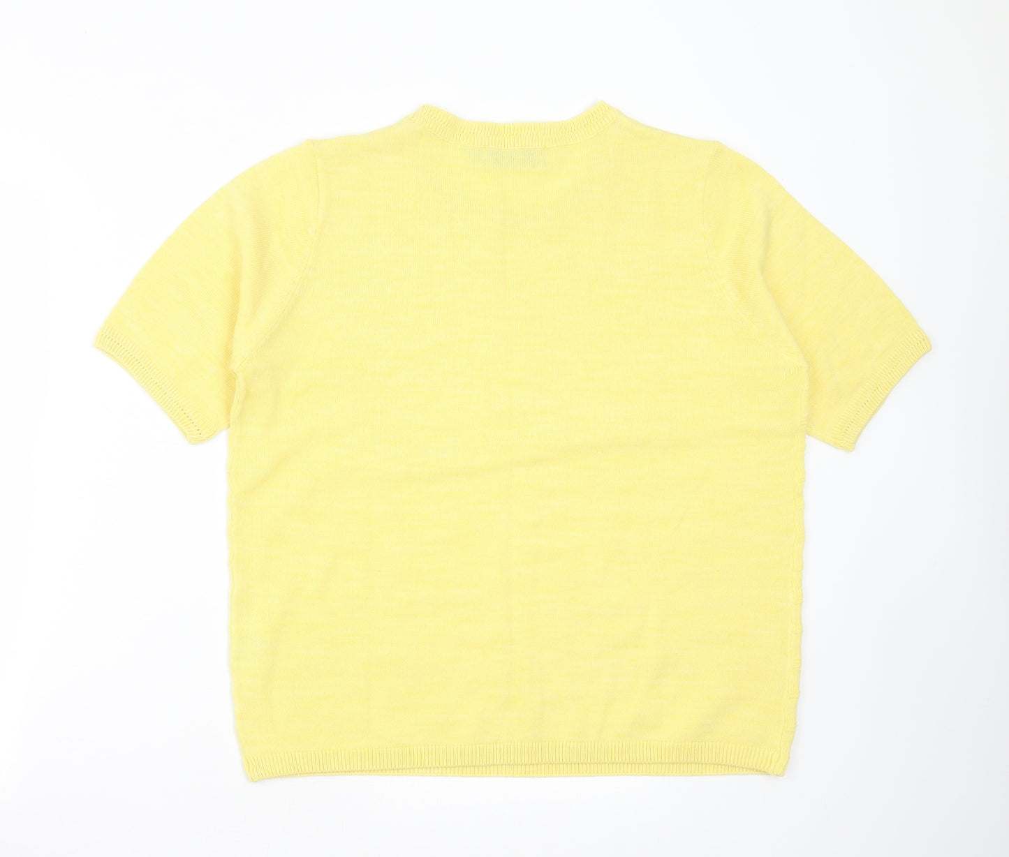 Honor Milburn Womens Yellow Striped Knit Pullover Jumper Size M