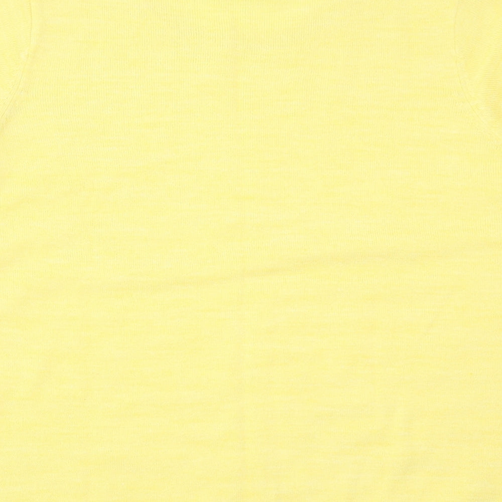 Honor Milburn Womens Yellow Striped Knit Pullover Jumper Size M