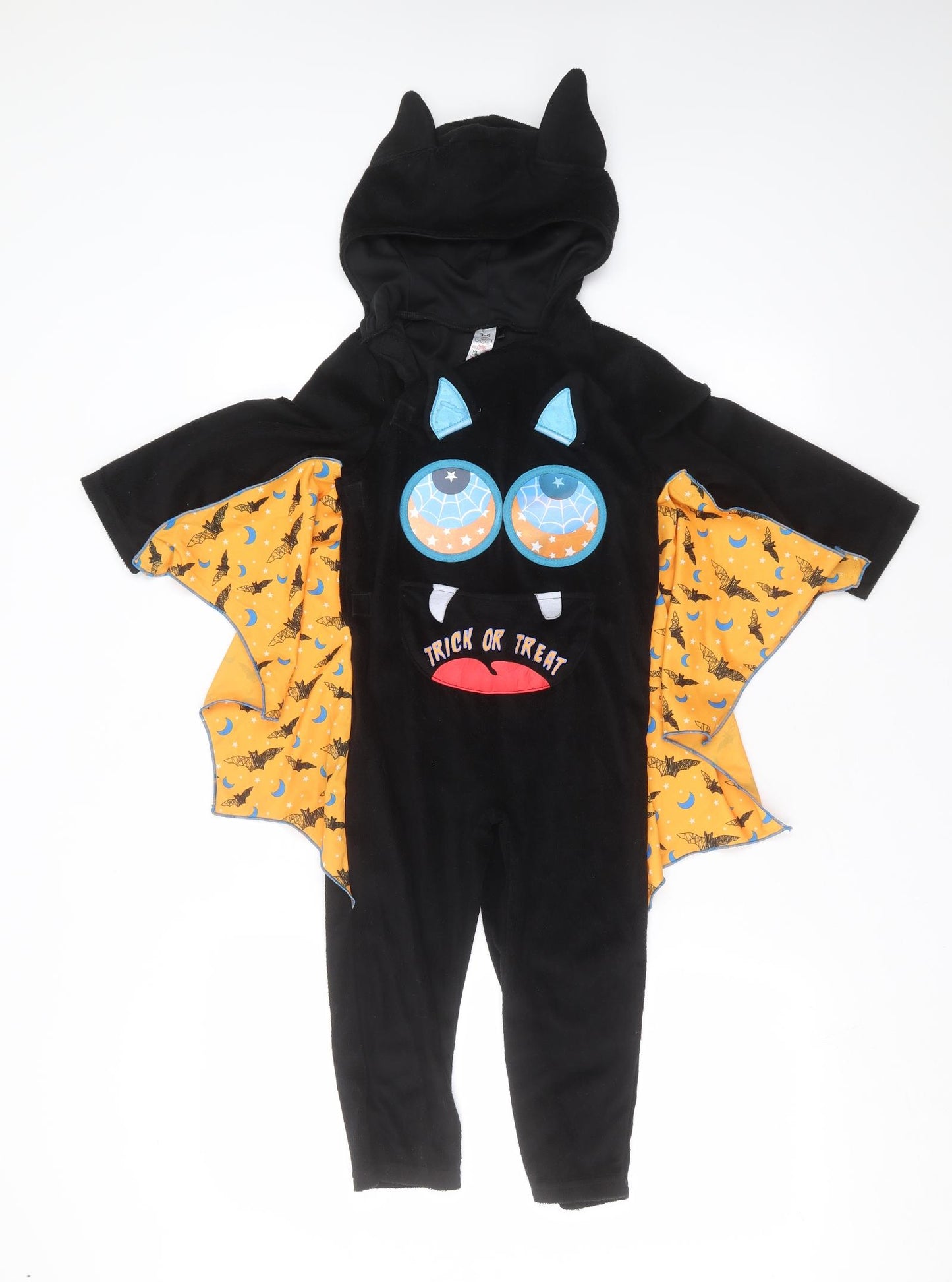 George Boys Black Solid   One Piece Size 3-4 Years  - halloween onesie