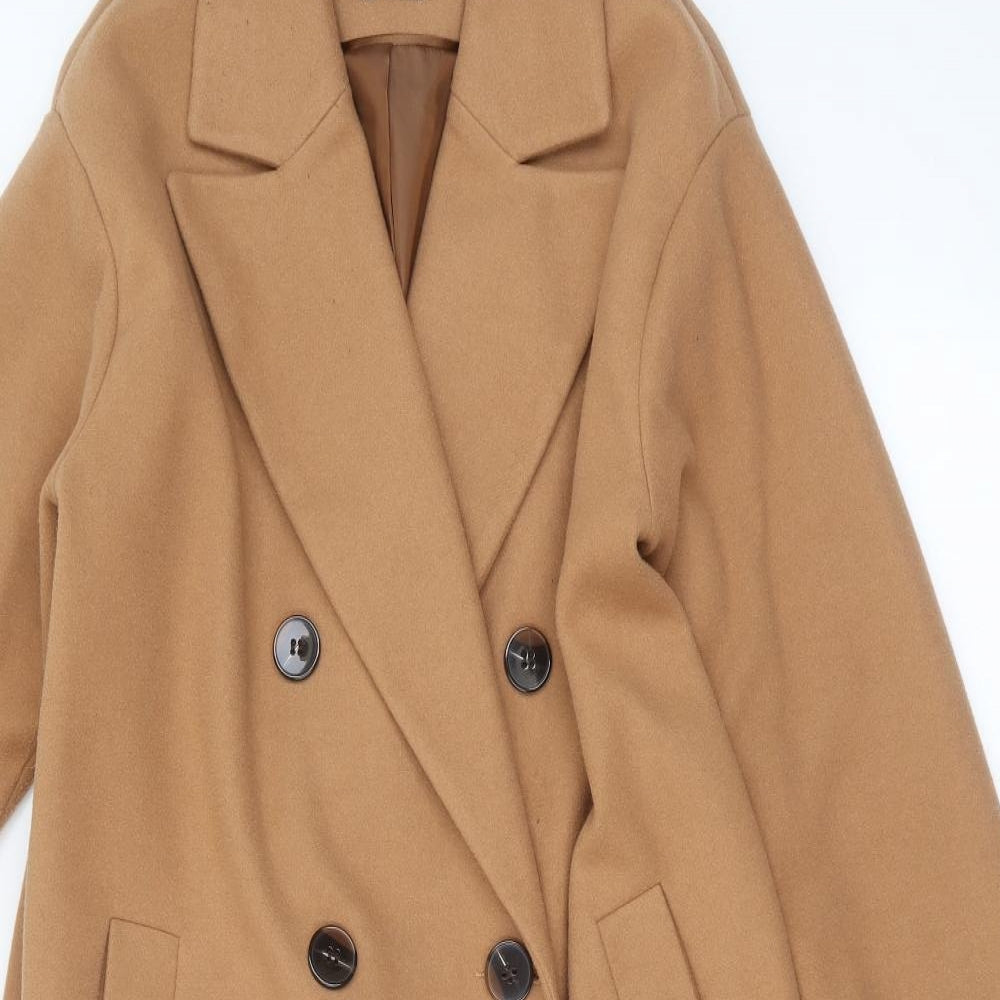 Primark Womens Beige   Overcoat Coat Size 10