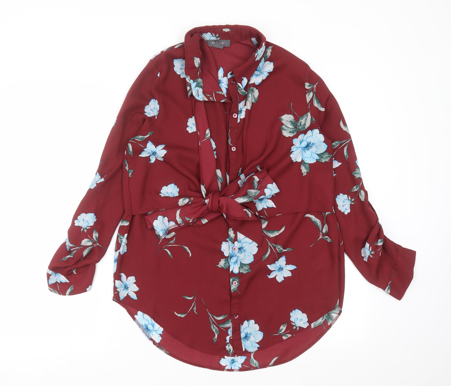 Primark Womens Red Floral  Basic Blouse Size 14