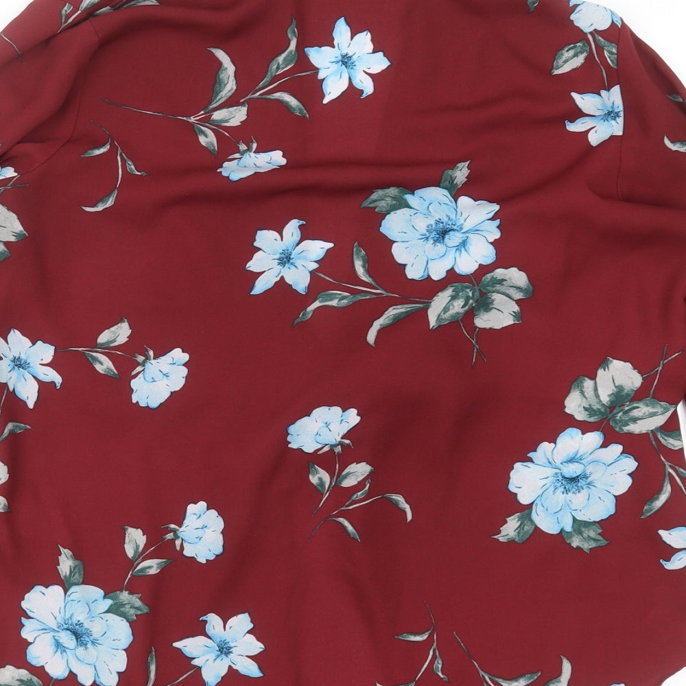 Primark Womens Red Floral  Basic Blouse Size 14