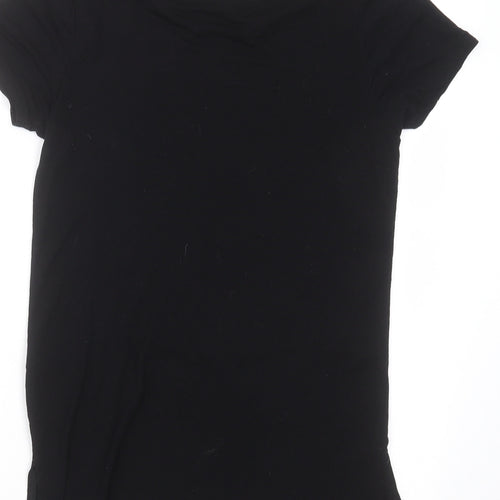 Disney Store Girls Black   Basic T-Shirt Size 12-13 Years  - Mickey Mouse Christmas