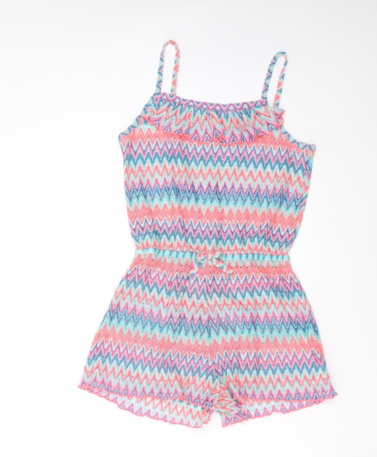 Primark Girls Multicoloured Geometric  Playsuit One-Piece Size 13-14 Years