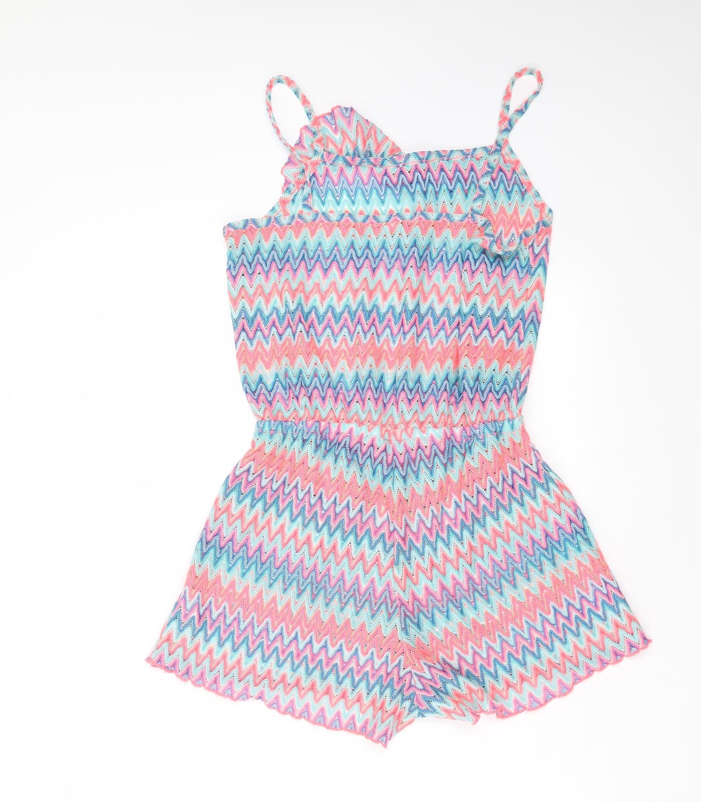 Primark Girls Multicoloured Geometric  Playsuit One-Piece Size 13-14 Years