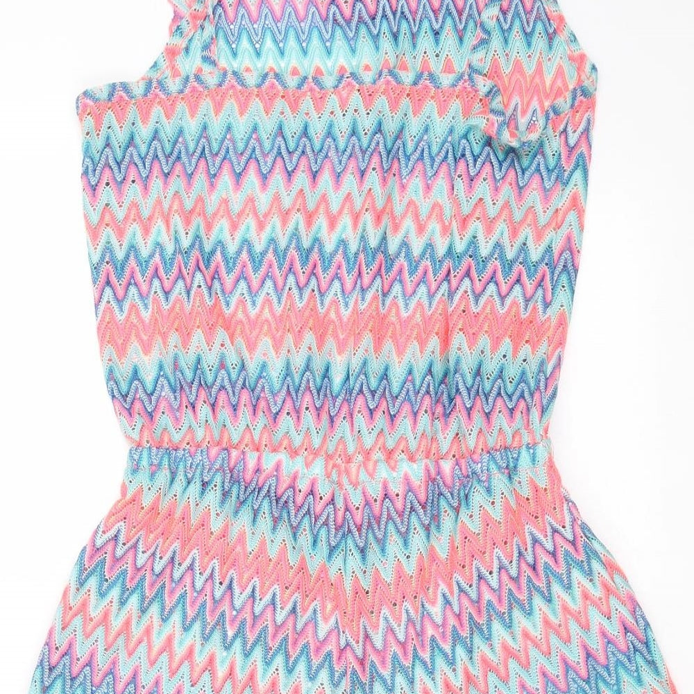 Primark Girls Multicoloured Geometric  Playsuit One-Piece Size 13-14 Years