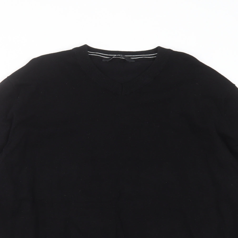 Very Mens Black  Knit Pullover Jumper Size XL