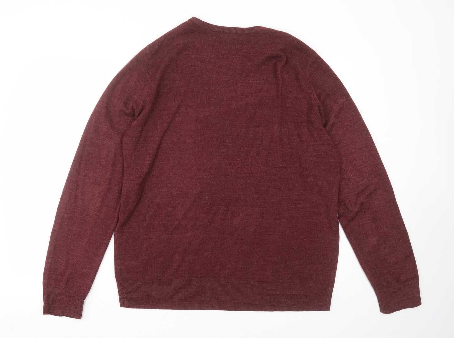 Cedar Wood State Mens Red  Knit Pullover Jumper Size XL  - burgundy