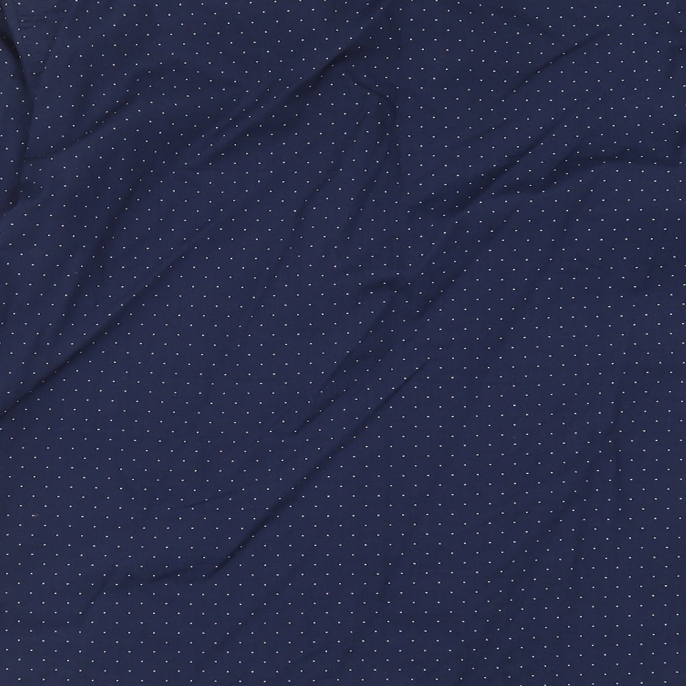 Primark Mens Blue    Button-Up Size XL  - dotted pattern