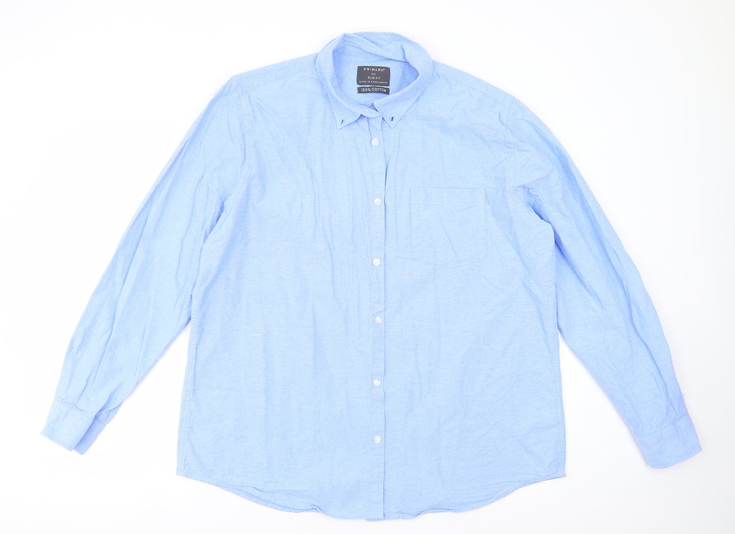 Primark Mens Blue    Button-Up Size 2XL