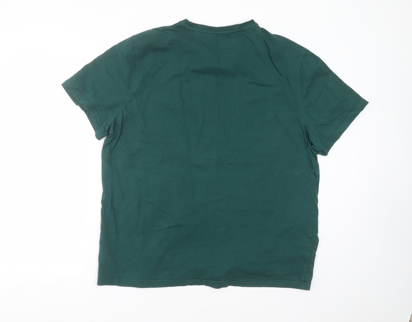 F&F Mens Green Solid   Pyjama Top Size XL  - need more sleep