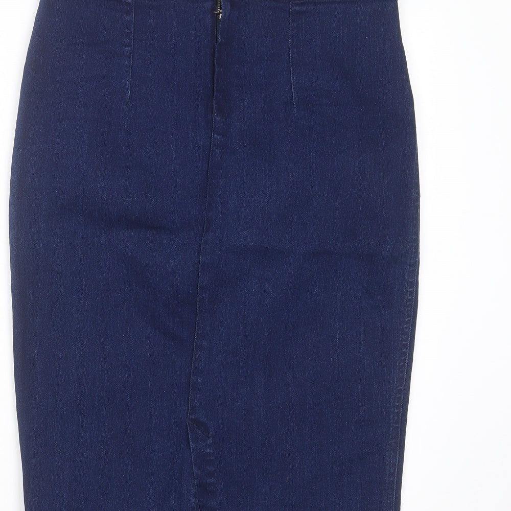 George Womens Blue  Denim Straight & Pencil Skirt Size 10