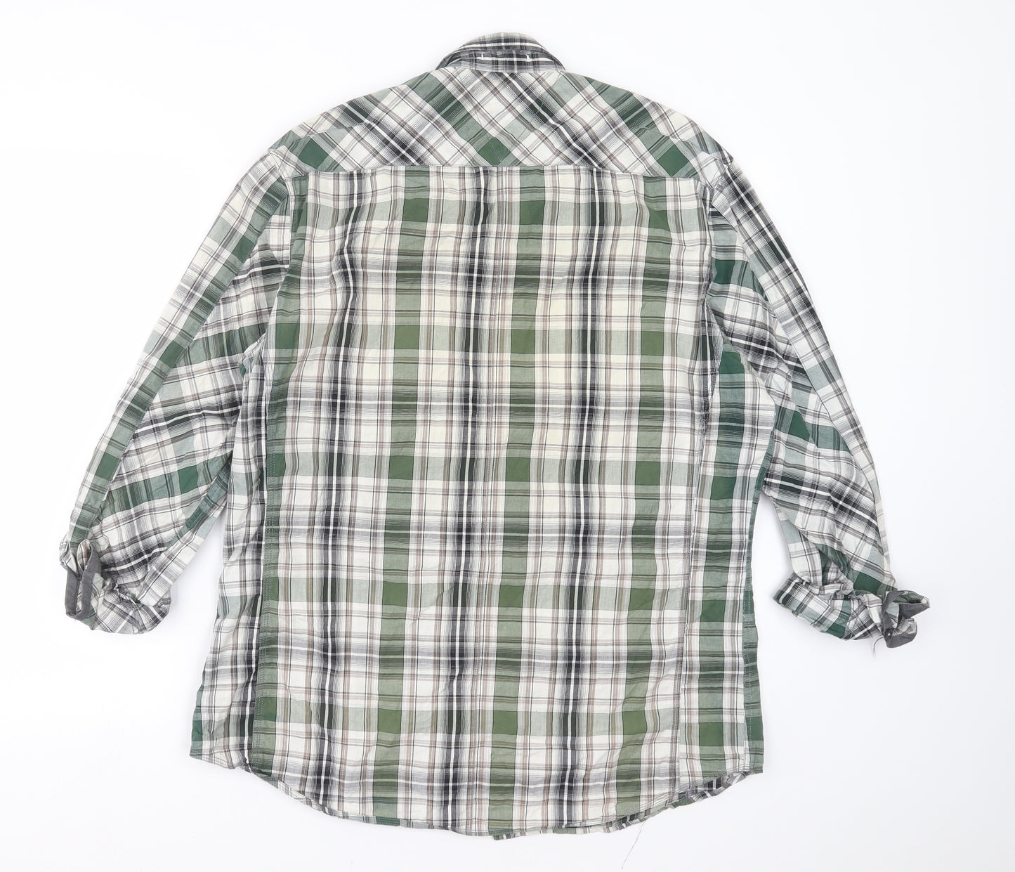 Burton Mens Grey Plaid   Button-Up Size L