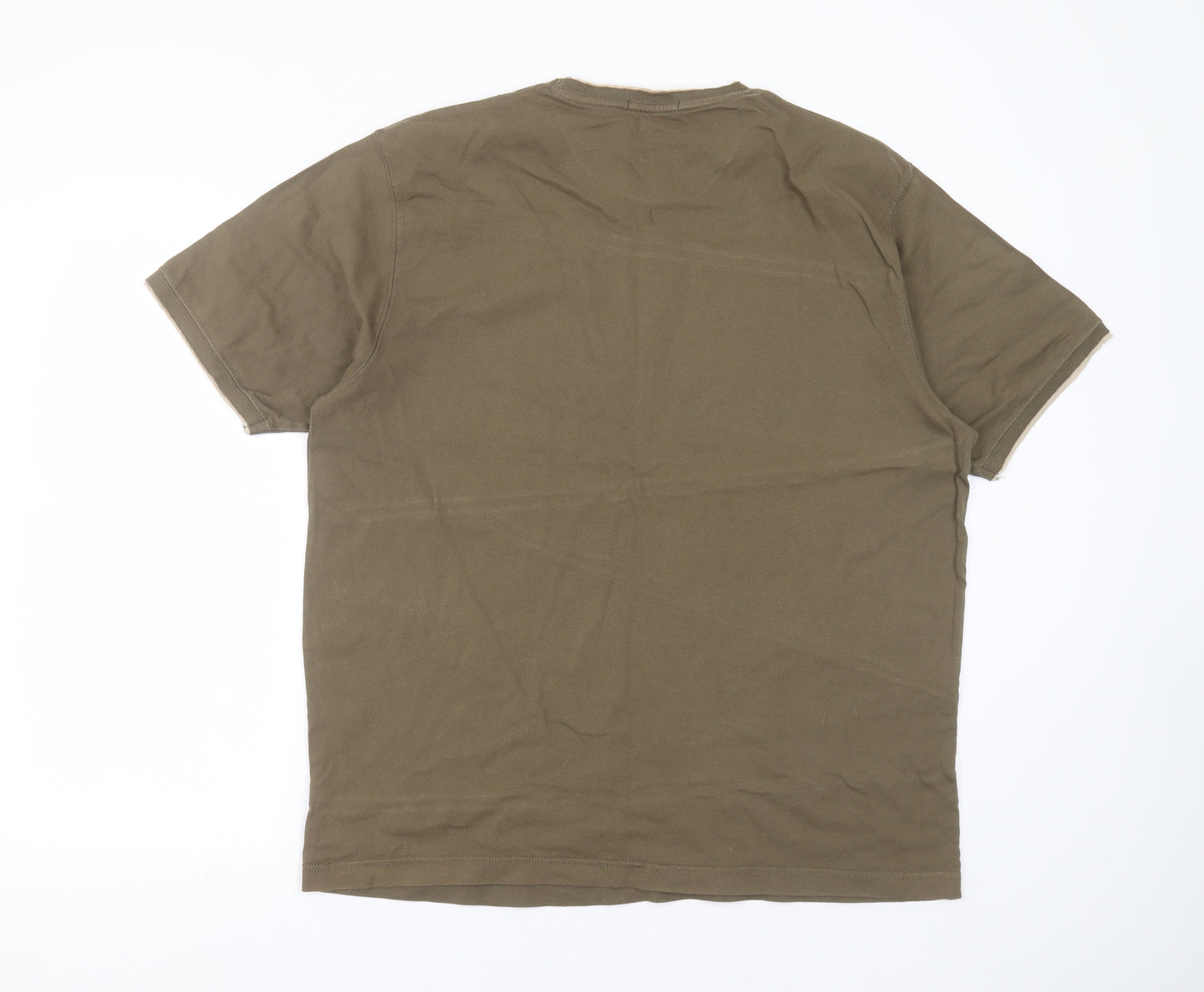 George Mens Green Geometric   T-Shirt Size L