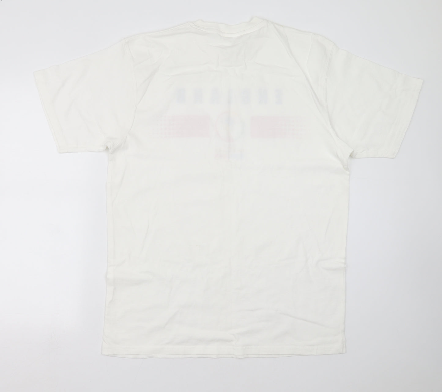 Preworn Mens White    T-Shirt Size L  - england world cup 2002