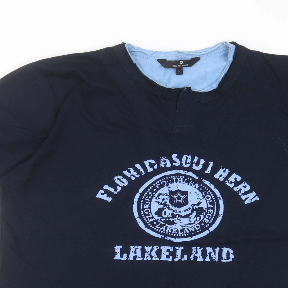 UrbanSpirit Mens Blue    T-Shirt Size L