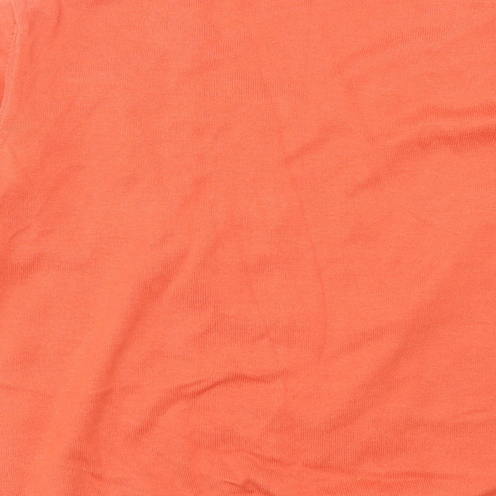 Adini Womens Orange  Knit Cardigan Jumper Size L